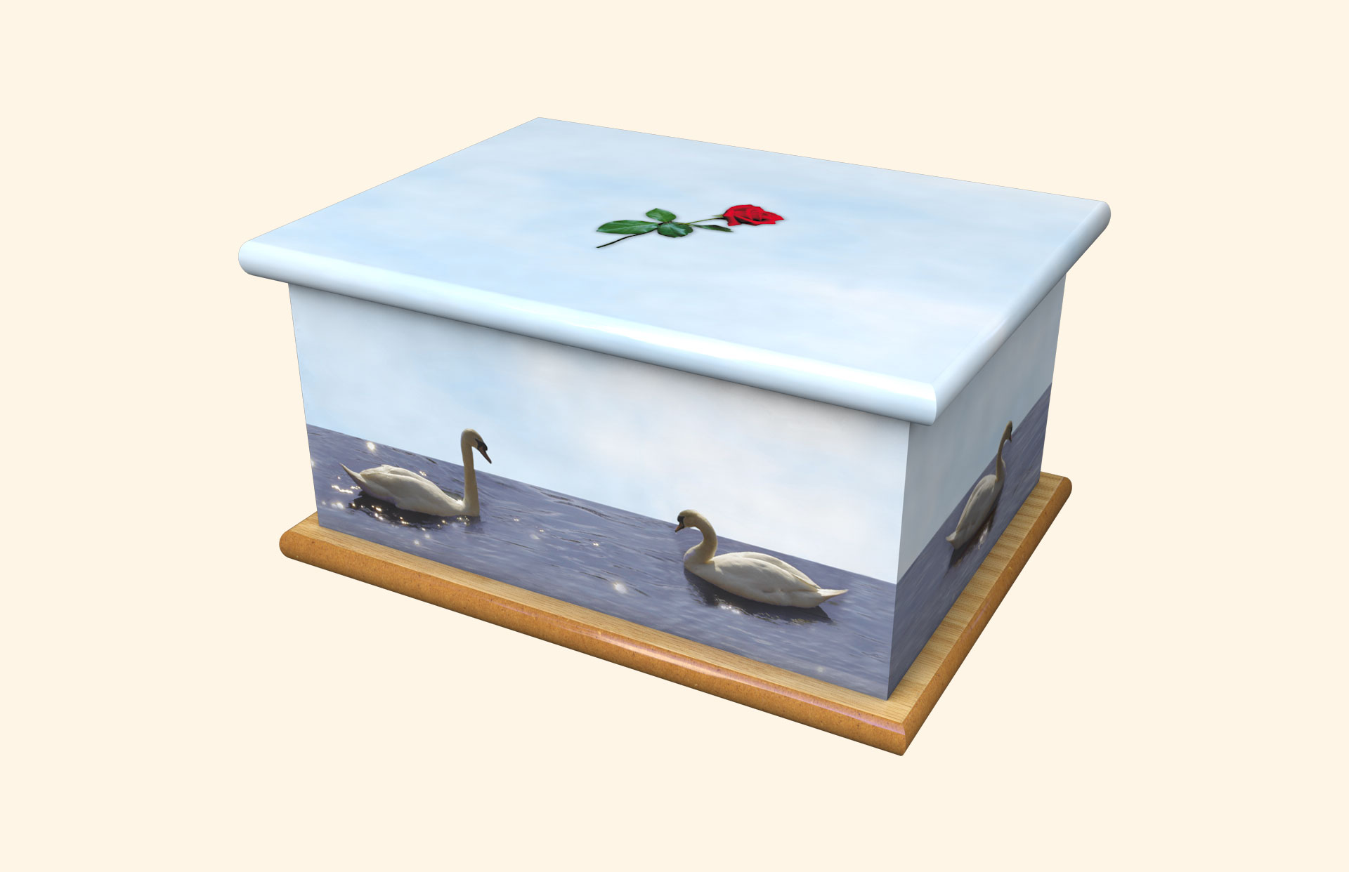 Swan Lake adult ashes casket